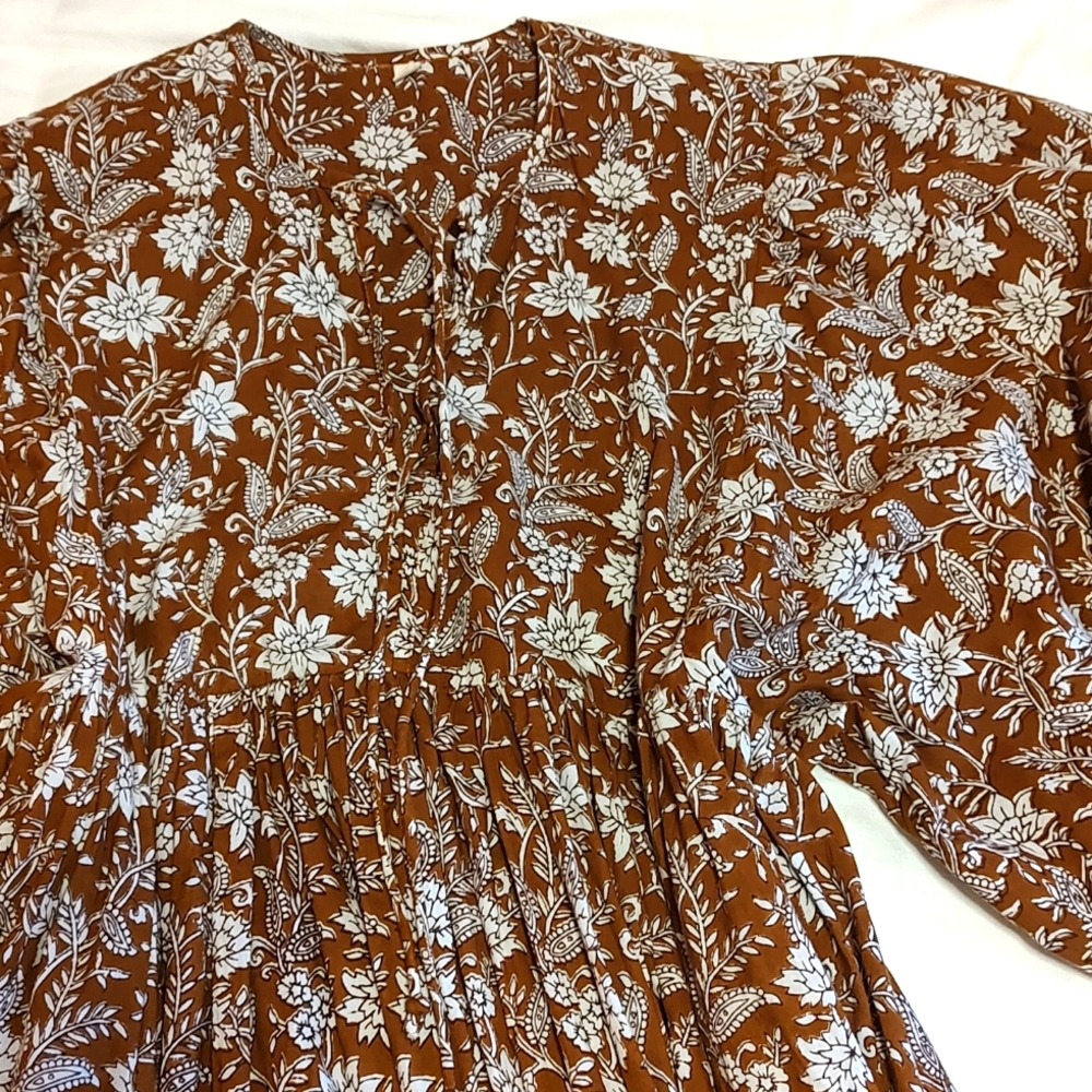 Daughters of India lookalike dress- No Tag Cotton Block Print Boho